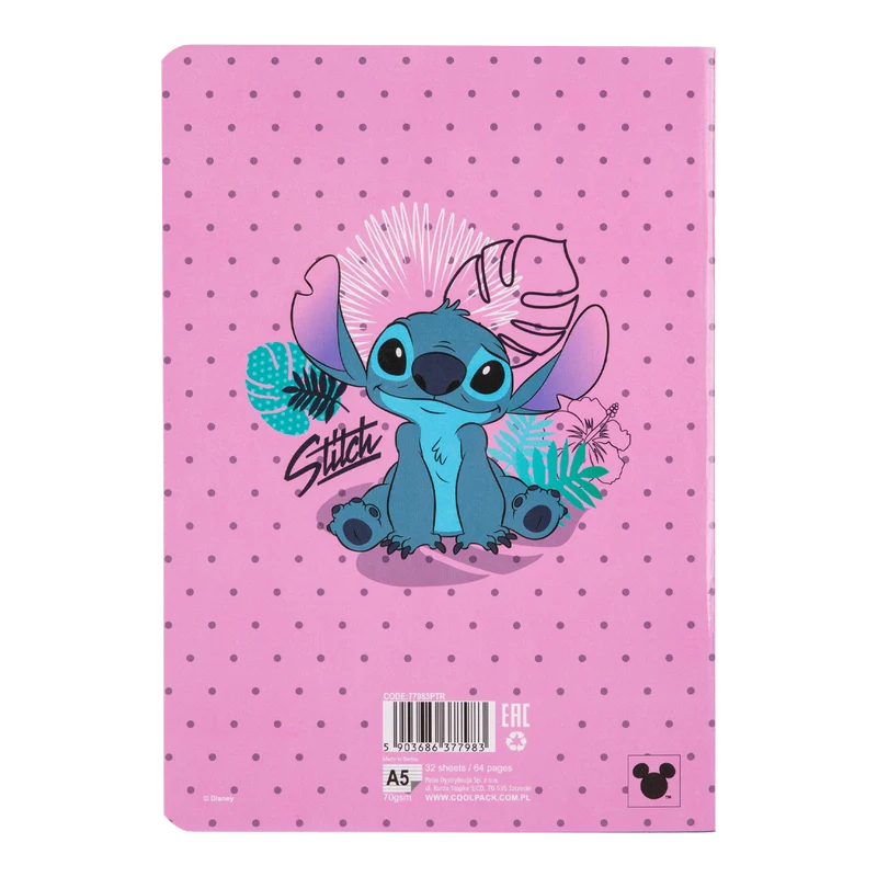 Colorino črtani zvezek Stitch 3, A5, 32 listov