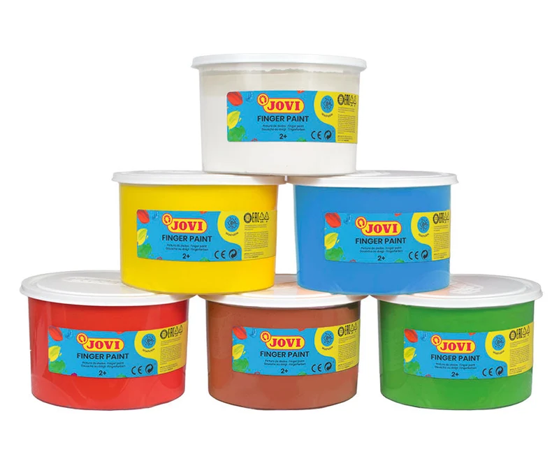 Бои за рисуване с пръсти JOVI 6 x 500 ml - комплект 6 бр