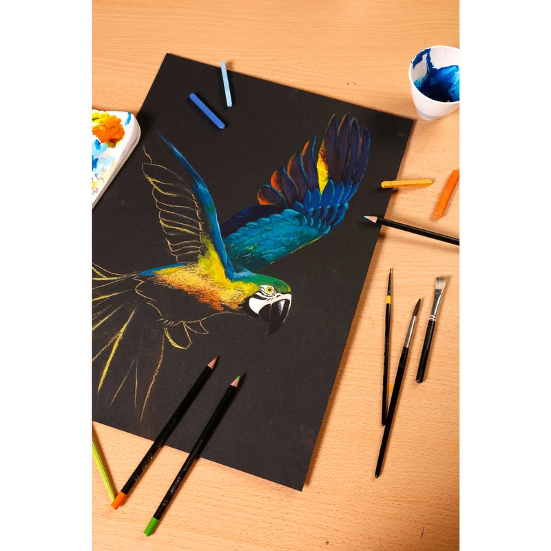 Clairefontaine Paint'On Mix Media Block 250 g 20 Blatt geleimt Black