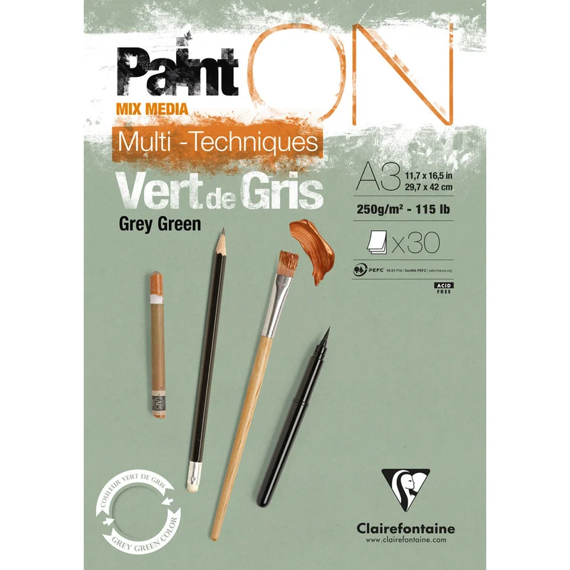 Blocco incollato Clairefontaine Paint'On Mix Media 250 g