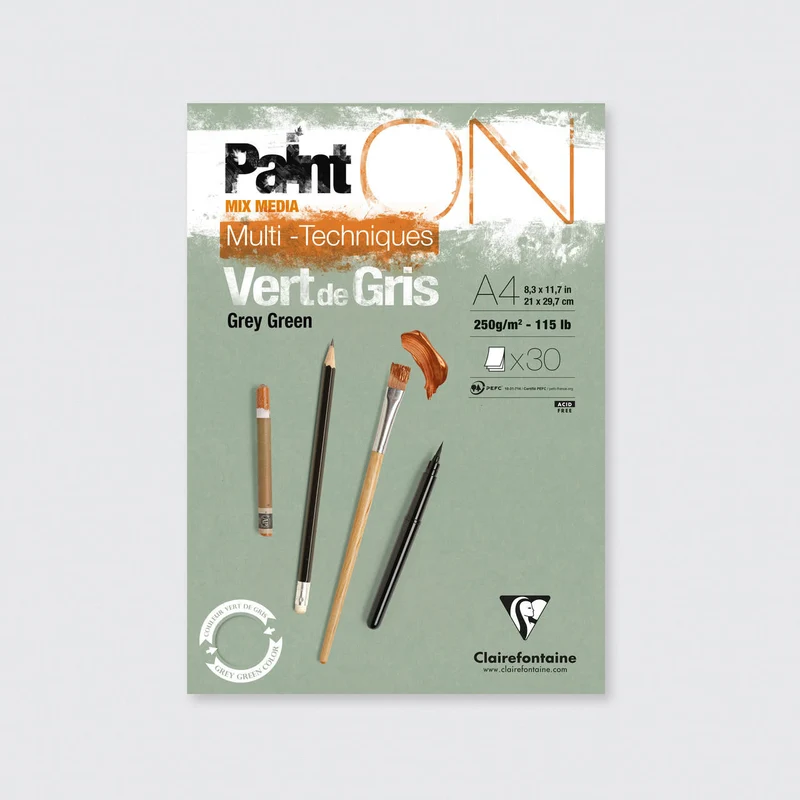 Clairefontaine Paint'On Mix Media blok 250 g lijepljeni