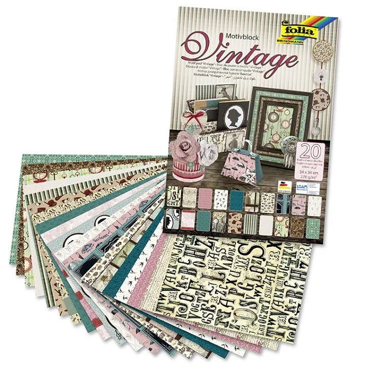 Folia Vintage II Creative Paper 24 x 34 cm / 20 Sheets