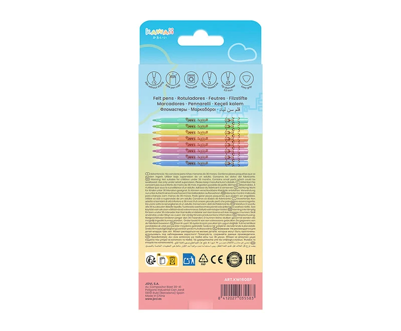 Otroški flomastri JOVI Kawaii / set 8 kosov - 3 mm