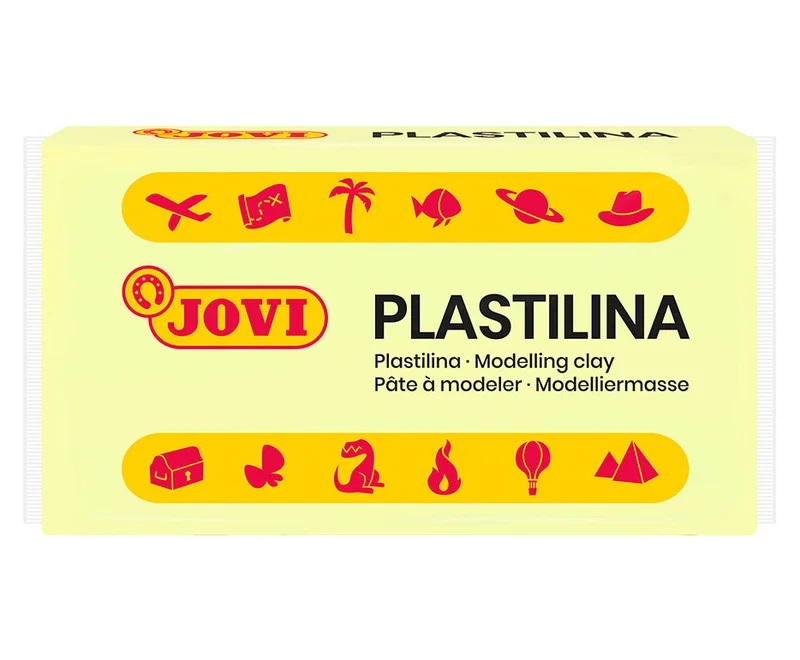 JOVI plastilina naturale che si illumina al buio 18 x 50 g