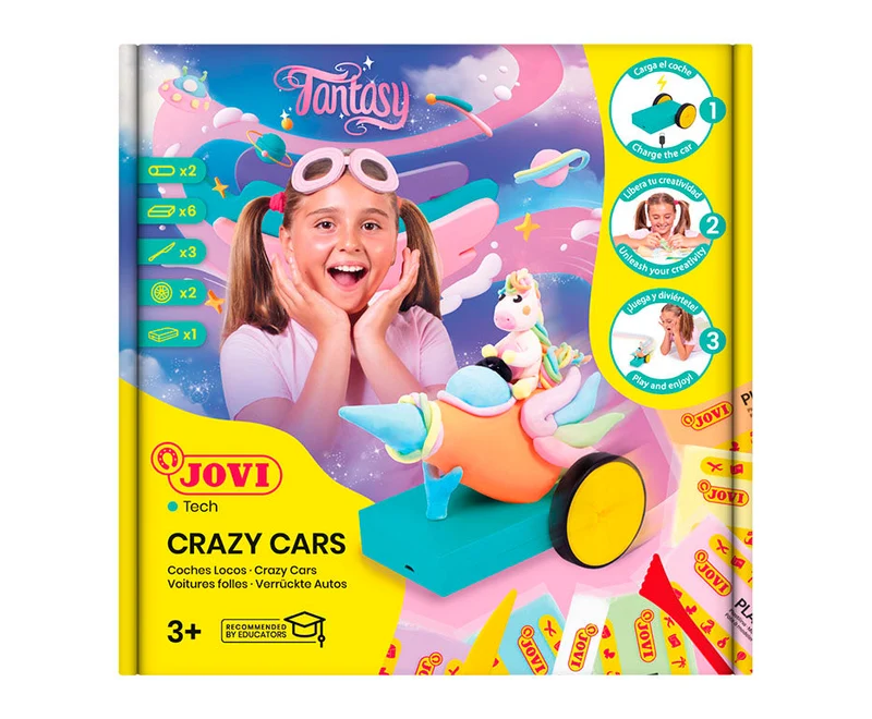 Kreativni set za modeliranje JOVI Tech Crazy Cars Fantazija 14 kom
