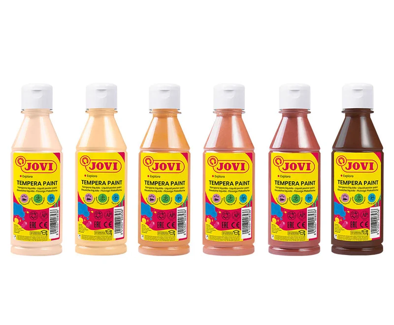 Υγρή τέμπερα JOVI Premium σετ 6 x 250 ml αποχρώσεις δέρματος