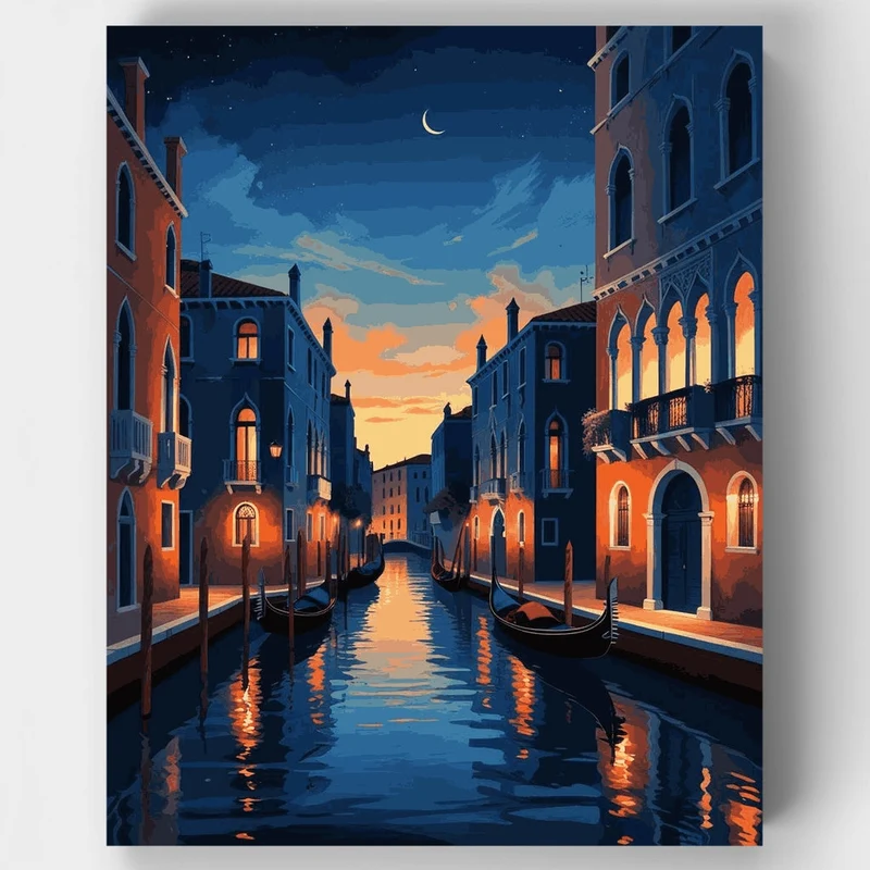 Venice Canal Evening - Paint by Numbers Kit