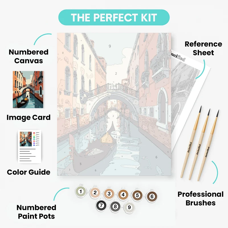 Venice Canal Gondola - Paint by Numbers Kit
