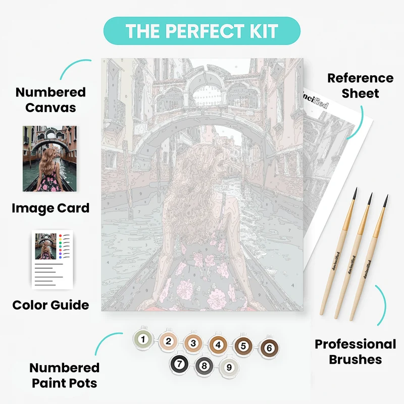 Venice Gondola Romance - Paint by Numbers Kit