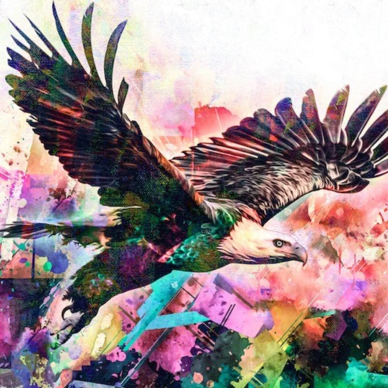 Poster Adler Modern Art Quadrat