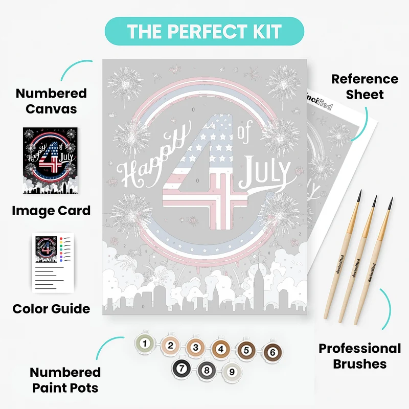 Happy 4th of July - Paint by Numbers Kit