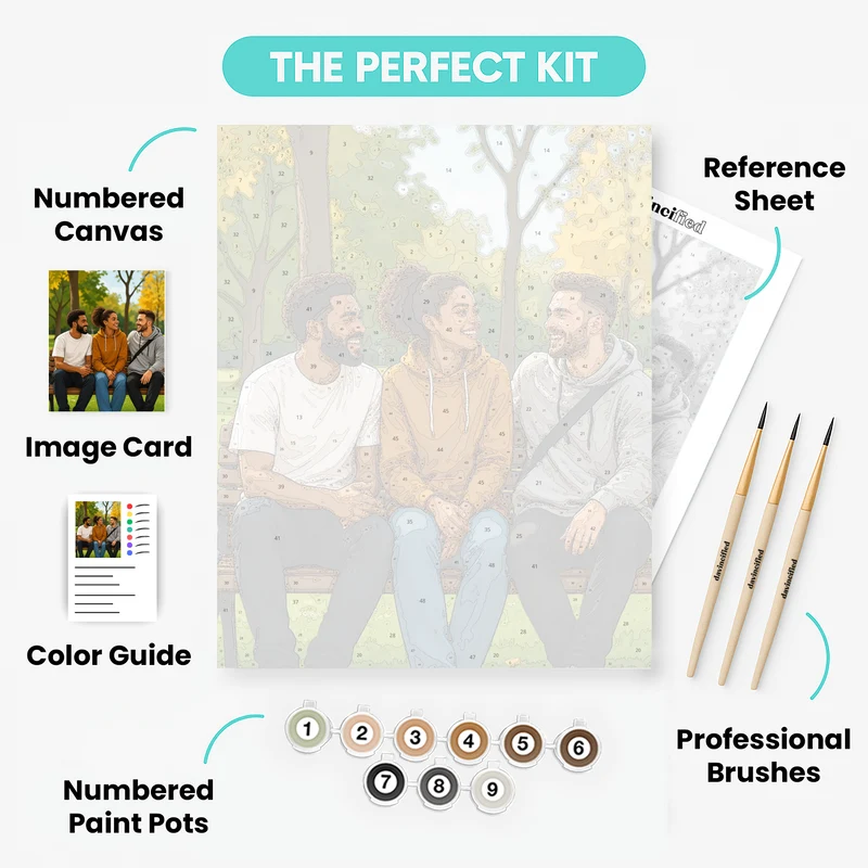 90s Cartoon Style - Custom Paint by Numbers Kit