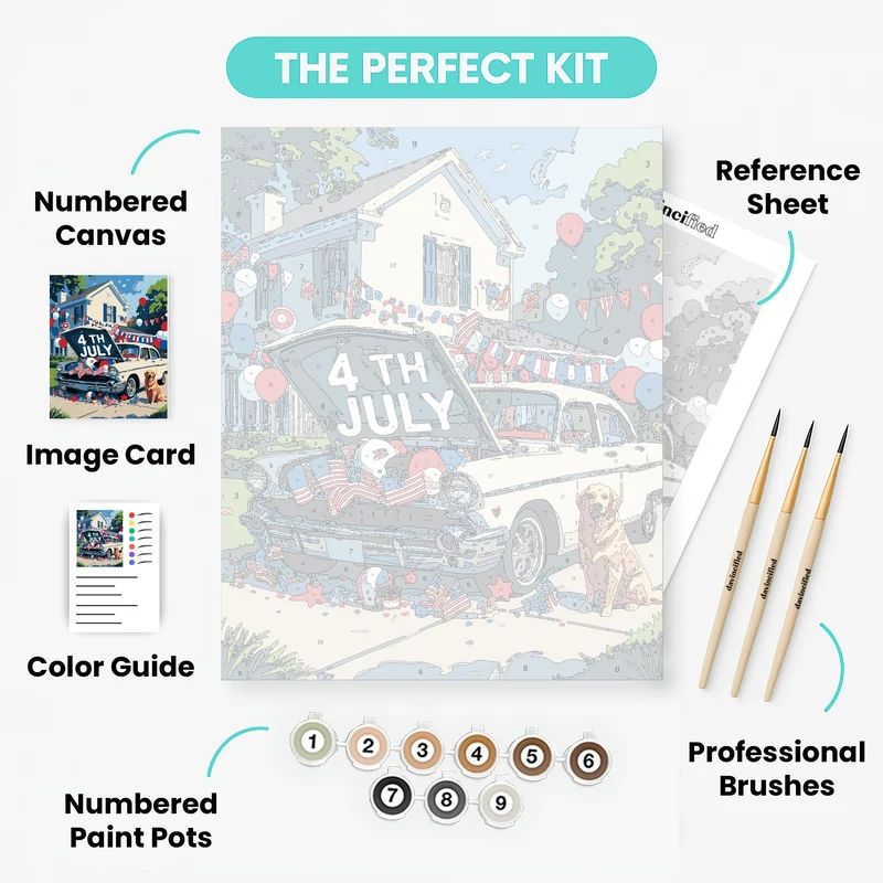 4th of July Celebration - Paint by Numbers Kit