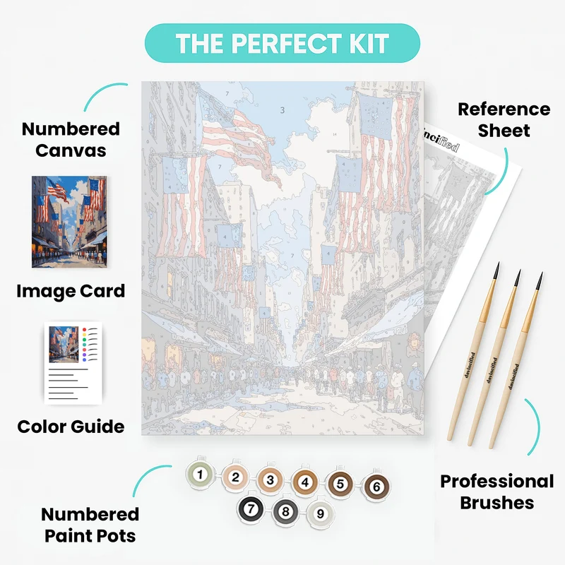 American Street Parade - Paint by Numbers Kit