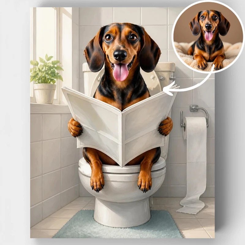 Potty Time Pet - Custom Paint by Numbers Kit