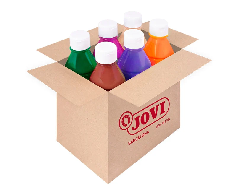 Sada detských farieb JOVI Premium tekutá tempera 6 x 250 ml – mix farieb variant B