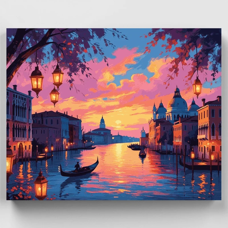 Venice Canal Sunset - Paint by Numbers Kit