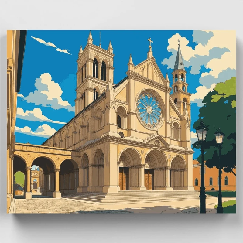 Gothic Cathedral - Paint by Numbers Kit