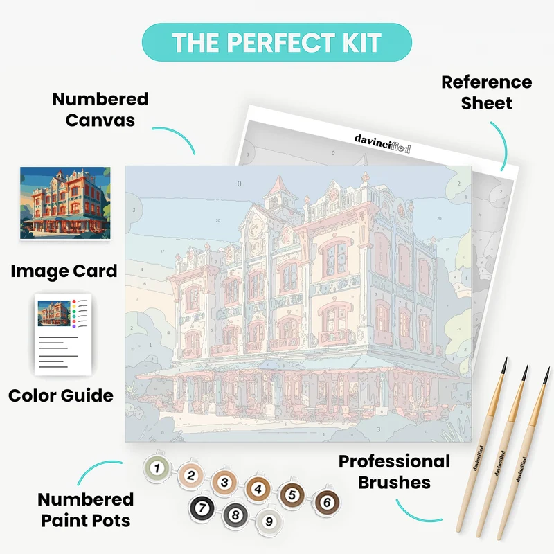 Colonial Spanish Architecture - Paint by Numbers Kit