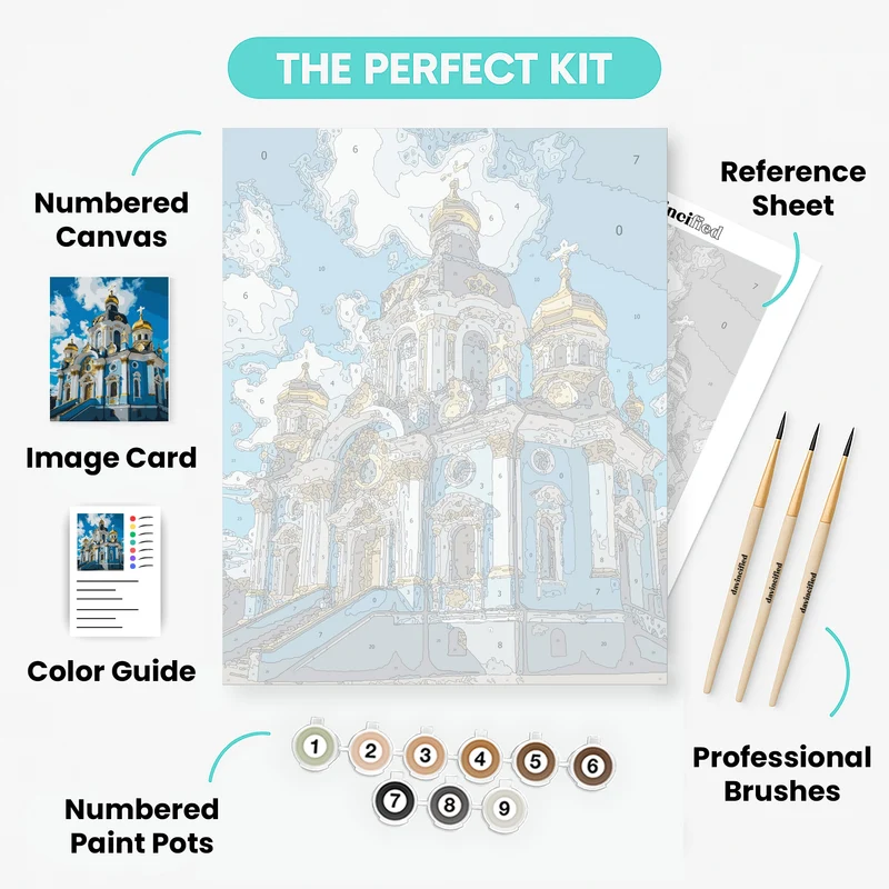 Ukrainian Orthodox Cathedral - Paint by Numbers Kit