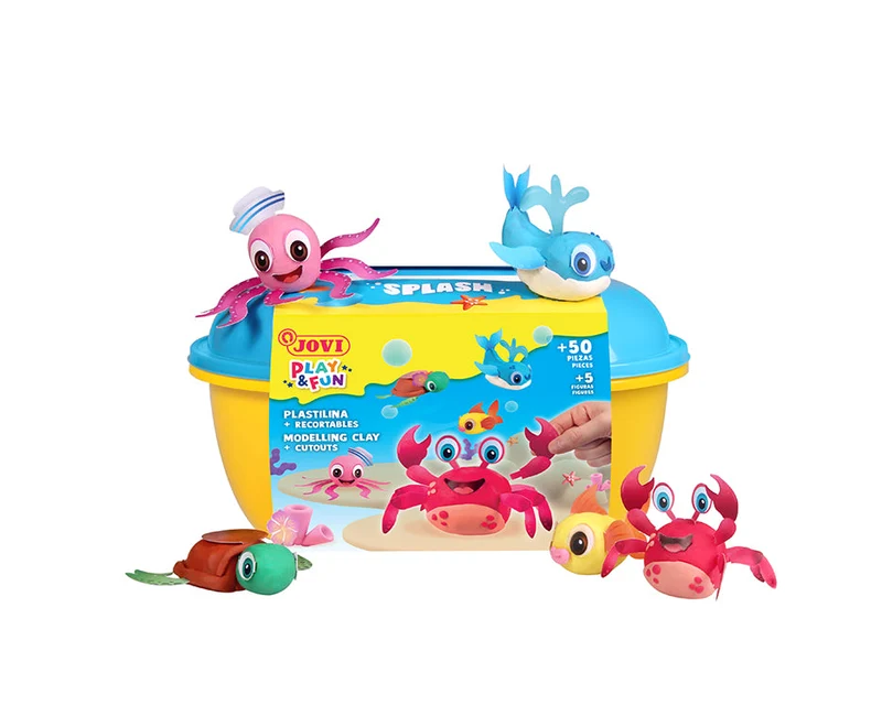 Knetmasse-Set JOVI Play&Fun Splash 360 g im Koffer