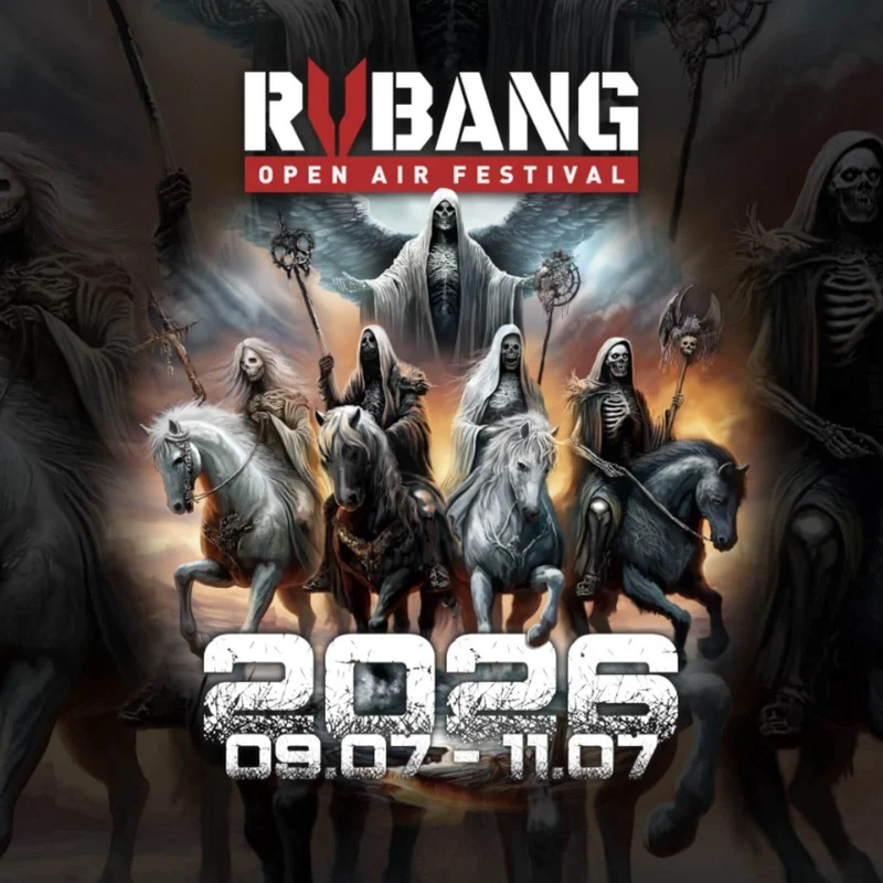 Leinwandbild RVBANG 2026 Logo mit Reiter und Datum Quadrat