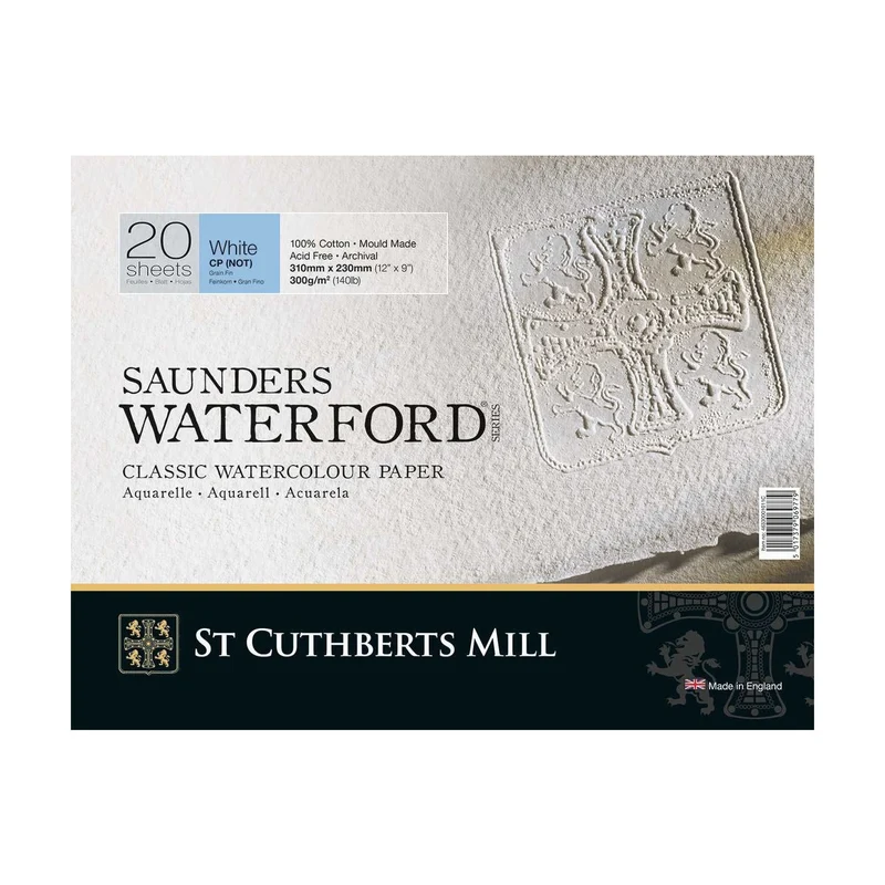 Μπλοκ ακουαρέλας CANSON St Cuthberts Saunders Waterford CP λευκό 300 g/m² 20 φύλλα – 26 – 51 cm