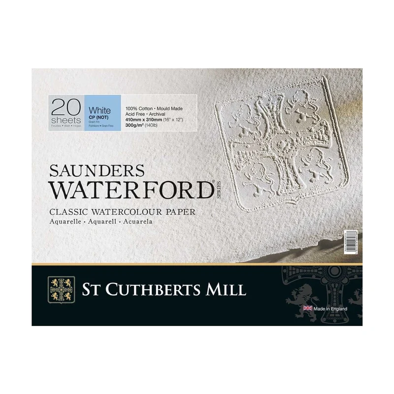 Μπλοκ ακουαρέλας CANSON St Cuthberts Saunders Waterford CP λευκό 300 g/m² 20 φύλλα – 26 – 51 cm