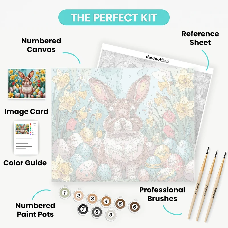 Easter Bunny Garden - Paint by Numbers Kit
