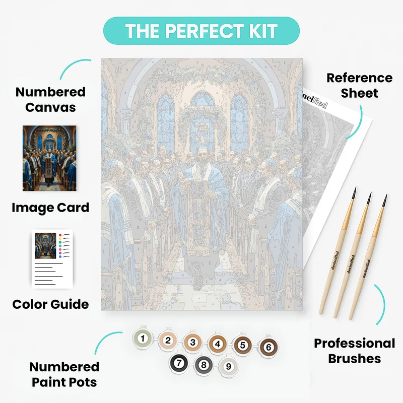 Synagogue Passover Ceremony - Paint by Numbers Kit