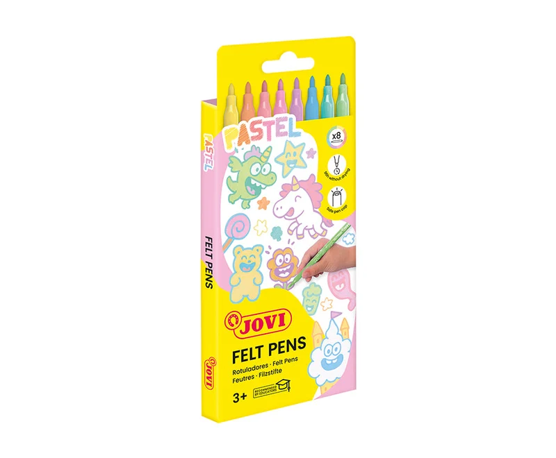 Filzstifte JOVI auswaschbar Pastell 3 mm / 8er Set