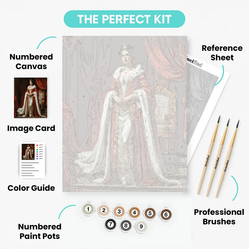 Royal Coronation Portrait - Paint by Numbers Kit