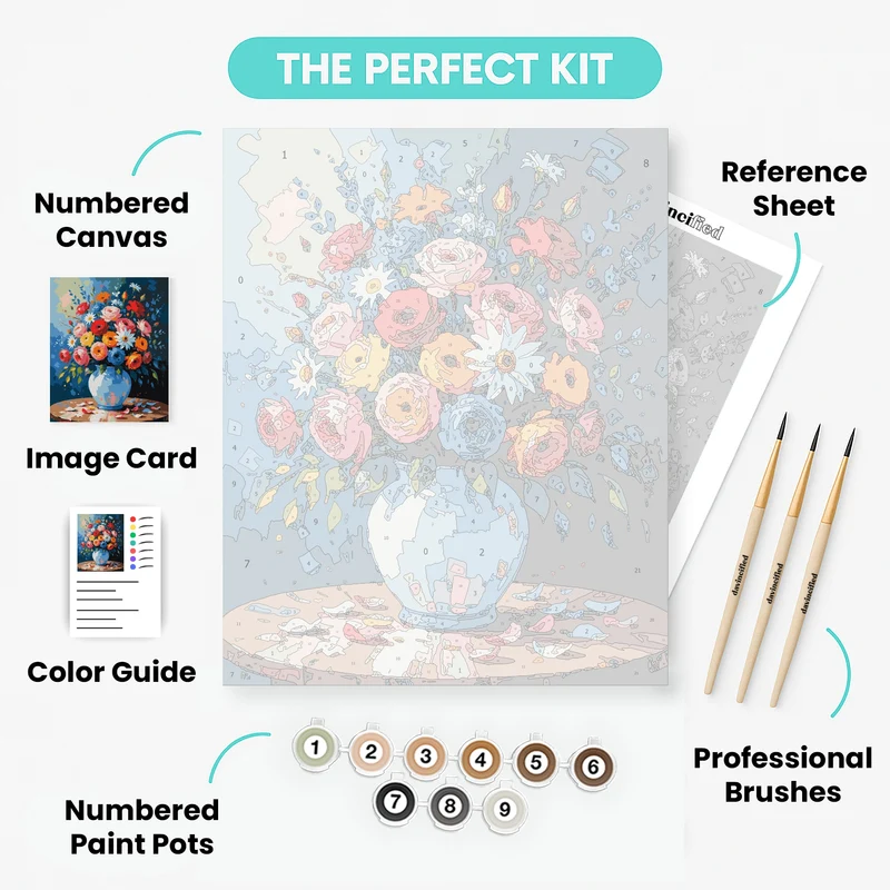 Vibrant Spring Bouquet - Paint by Numbers Kit