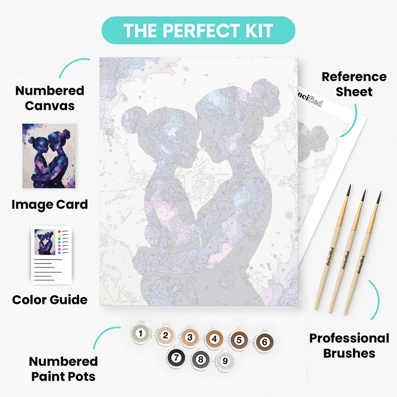 Cosmic Love Silhouettes - Paint by Numbers Kit