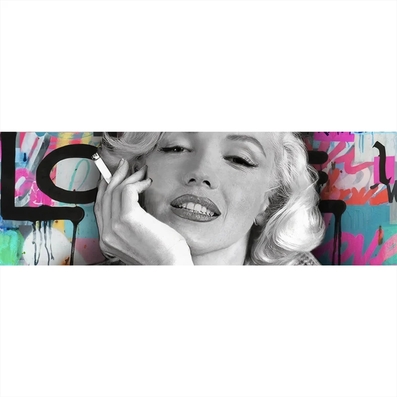 Aluminiumbild gebürstet Marilyn Portrait Pop Art Panorama