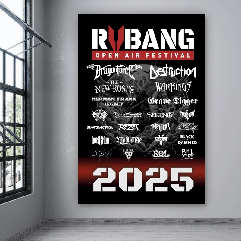 Aluminiumbild RVBANG 2025 Plakat Hochformat