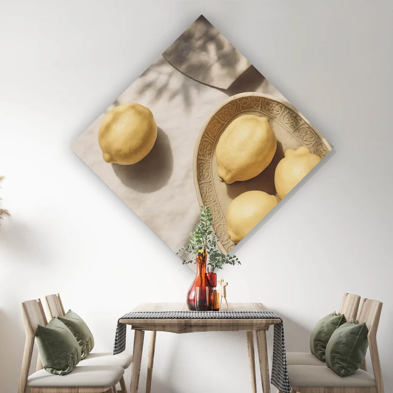 Acrylglasbild Where Lemons grow life is sweet Raute