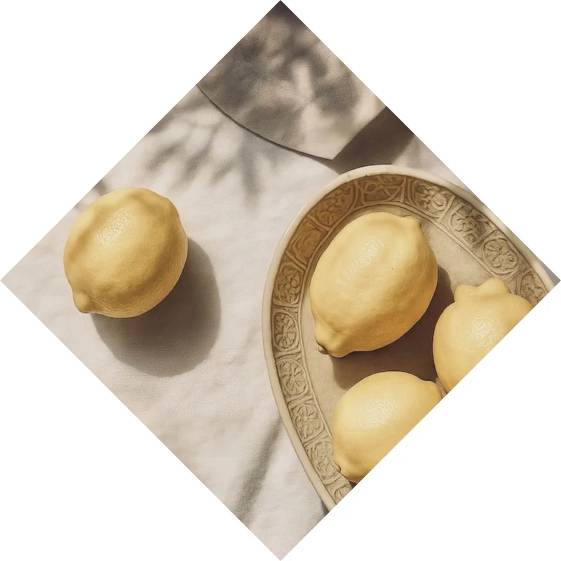 Aluminiumbild gebürstet Where Lemons grow life is sweet Raute