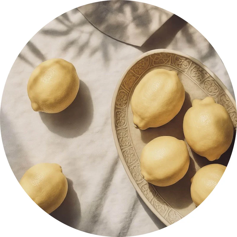 Aluminiumbild Where Lemons grow life is sweet Kreis
