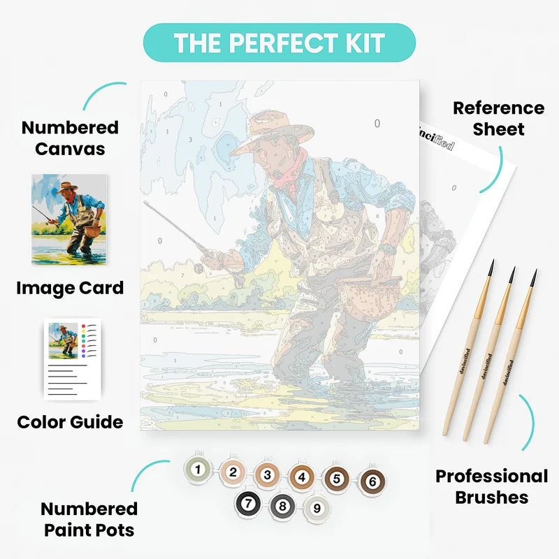 Fly Fishing Adventure - Paint by Numbers Kit