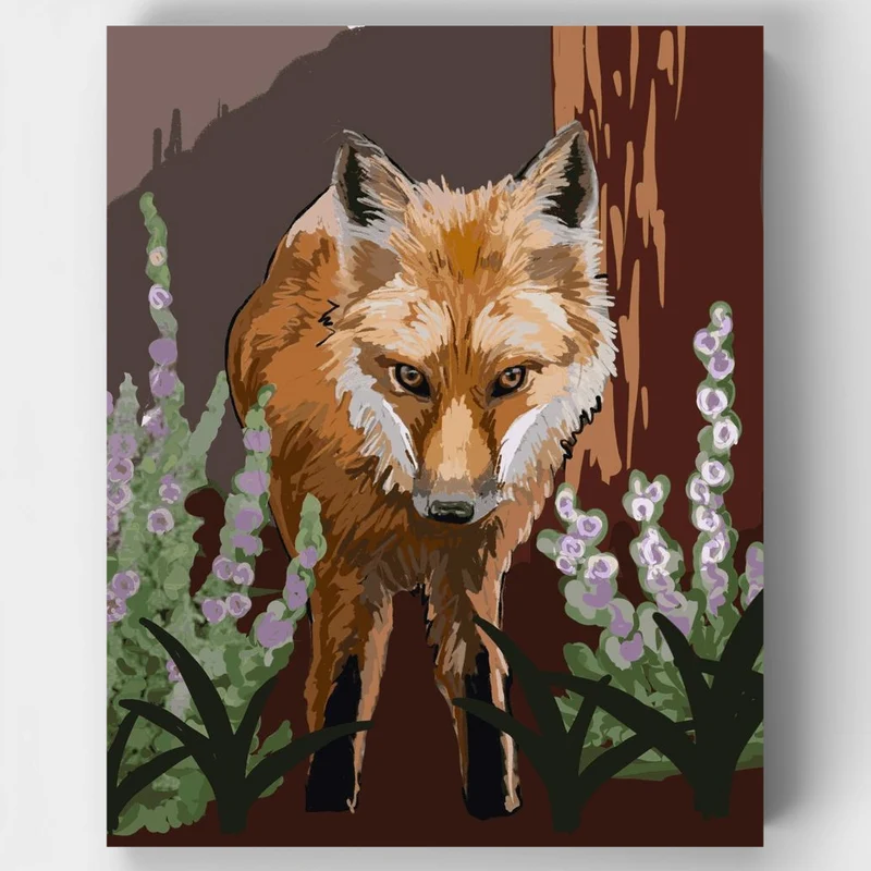 Fox with Pennyroyal - Paint by Numbers Kit