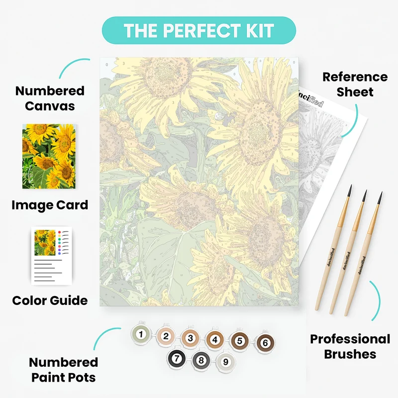 Full of Sunflowers - Paint by Numbers Kit