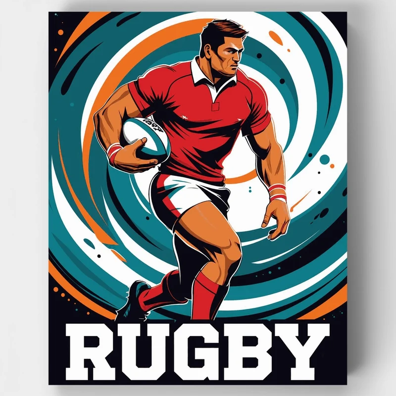 Rugby Player - Paint by Numbers Kit