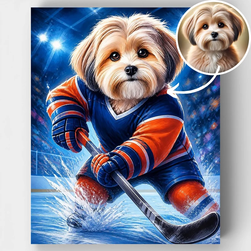 Hockey Champion Pet - Custom Paint by Numbers Kit