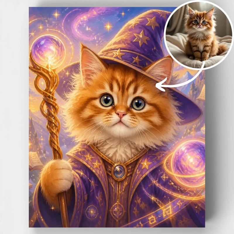 Wizard Pet - Custom Paint by Numbers Kit