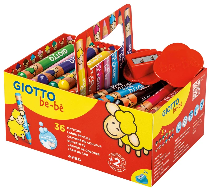 Дебели кръгли цветни моливи GIOTTO be-bè училищна опаковка