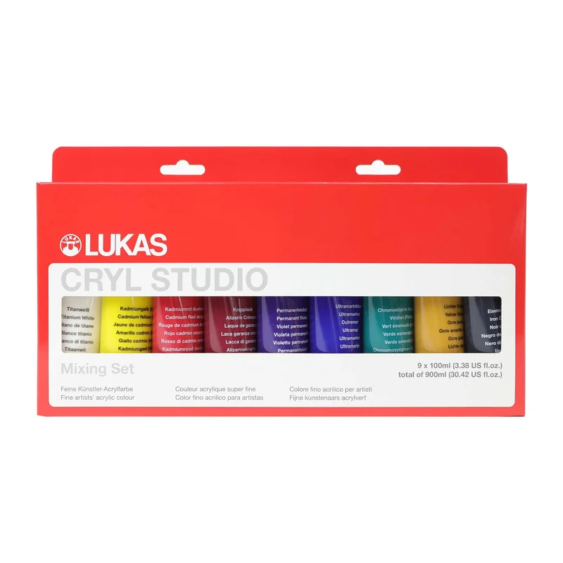 Set akrilnih boja LUKAS Cryl Studio 9 x 100 ml