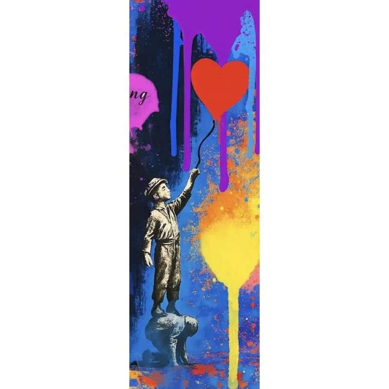 Spannrahmenbild Pop Art Wandbild mit inspirierendem Zitat Panorama Hoch