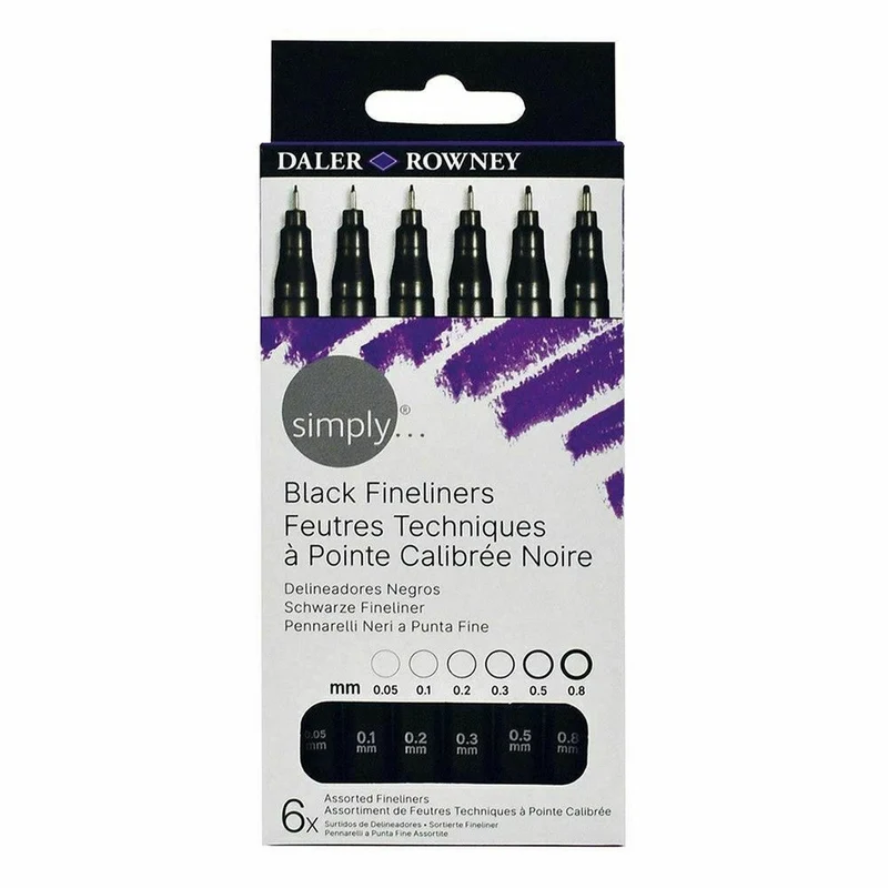 DALER ROWNEY D&R Simply set linerjev 0,05 do 0,8 mm