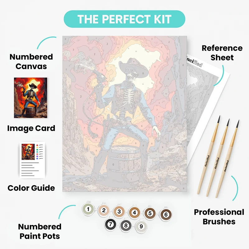Undead Cowboy - Paint by Numbers Kit